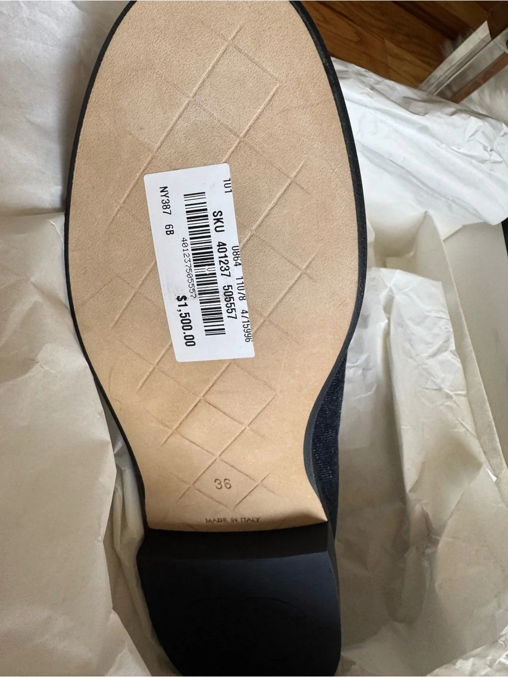CHANEL Denim Loafers